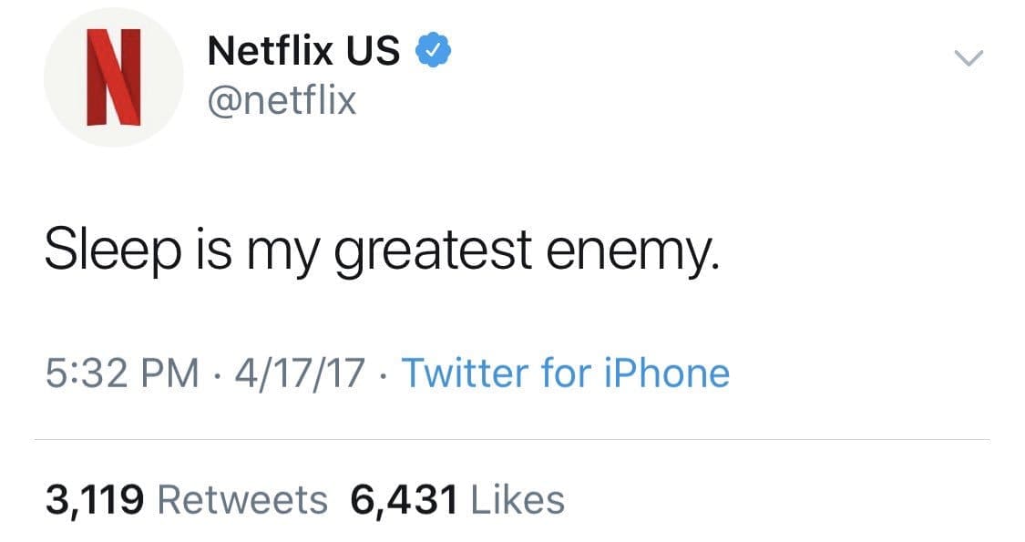 Netflix Sleep Is My Biggest Enemy